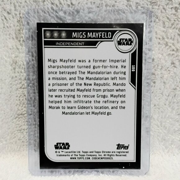 5/$20 Mint 2023.Topps Chrome Migs Mayfield Star Wars Card 100!! - Picture 2 of 2